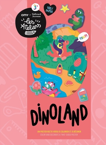 Dinoland. Un poster recto verso à colorier et à décorer