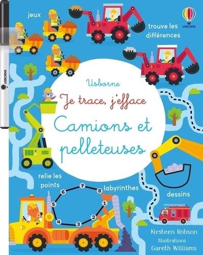 Camions et pelleteuses. Avec 1 feutre