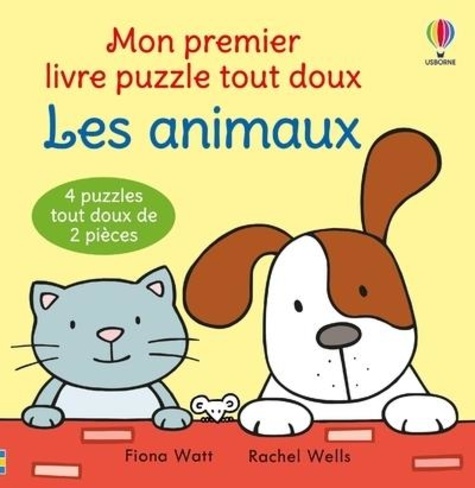 Les animaux. 4 puzzles tout doux de 2 pièces