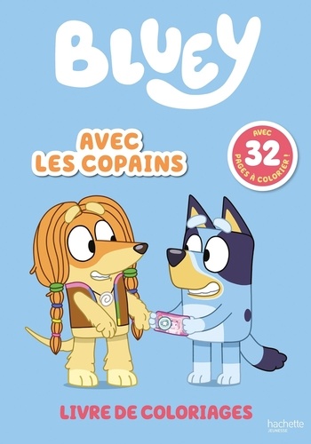 Bluey. Avec les copains, Livre de coloriages