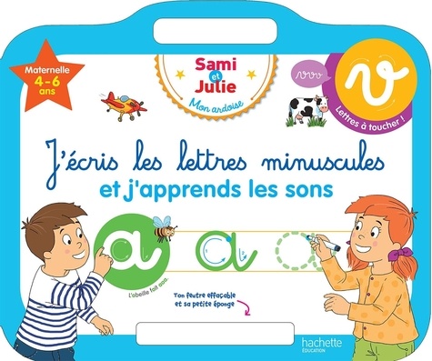 J'écris les lettres minuscules et j'apprends les sons. Avec un feutre effaçable