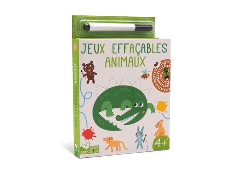 Jeux effaçables animaux. Avec un feutre