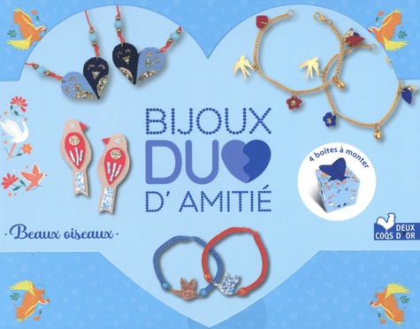 Bijoux duo d'amitié Beaux oiseaux. Coffret avec accessoires