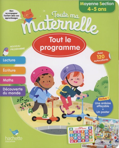 Tout le programme Moyenne section. Avec 120 autocollants, une ardoise effaçable et un poster