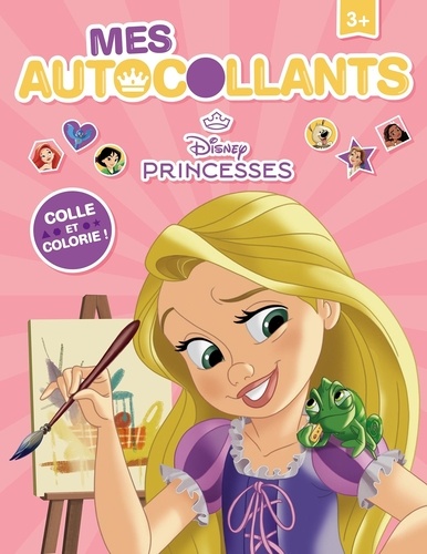 Mes autocollants Disney Princesses. Colle et colorie !