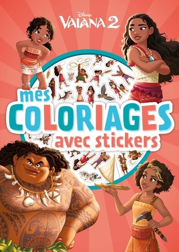 Mes coloriages avec stickers Vaiana 2