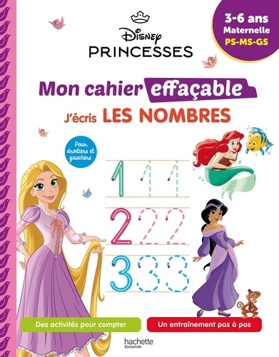 J'écris les nombres Maternelle PS-MS-GS. Disney Princesses