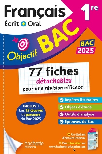 Français écrit + oral 1re. 77 fiches détachables, Edition 2025
