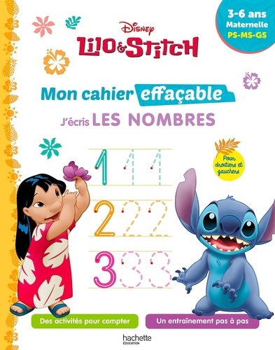 J'écris les nombres Lilo & Stitch. Maternelle PS-MS-GS