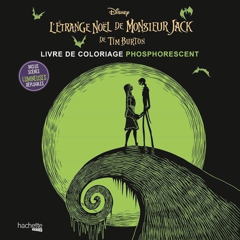 L'Etrange Noël de Monsieur Jack de Tim Burton. Livre de coloriage phosphorescent