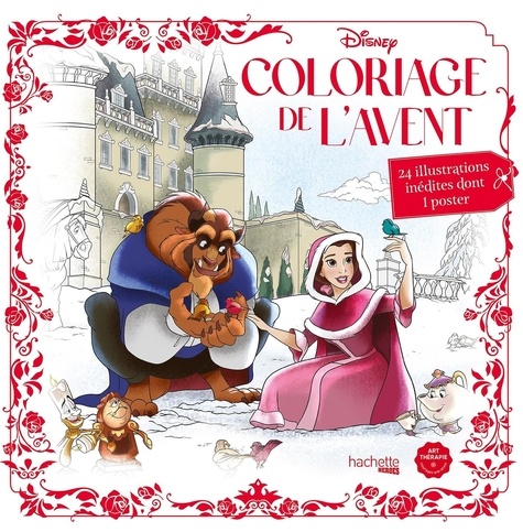 Coloriage de l'Avent Disney. 24 illustrations inédites dont 1 poster