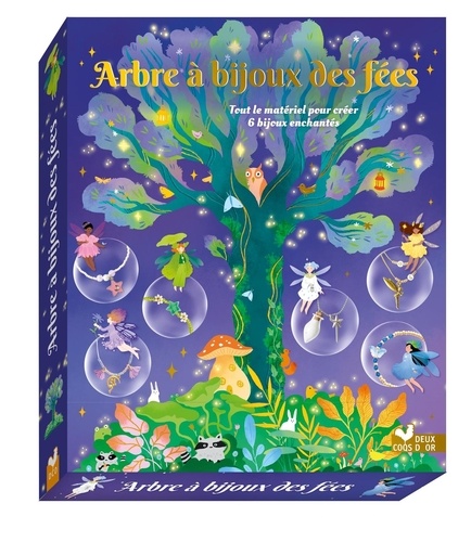 Arbre à bijoux des fées. Coffret avec tout le matériel pour créer 6 bijoux enchantés