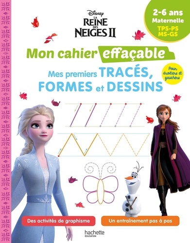 Mes premiers tracés, formes et dessins Maternelle TPS-PS-MS-GS. La Reine des neiges II