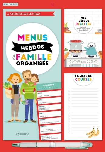 Menus hebdos pour famille organisée. Edition 2025