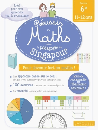 Réussir en maths avec la pédagogie de Singapour. 6e