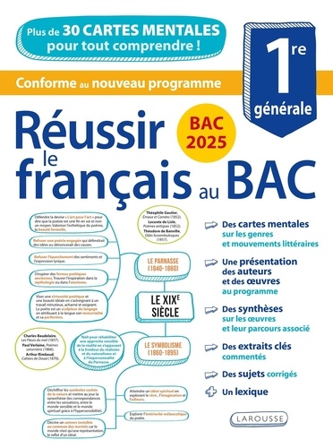 Réussir le français au Bac 1re générale. Plus de 30 cartes mentales pour tout comprendre ! Edition 2025
