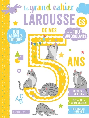 Le grand cahier Larousse de mes 5 ans GS. 100 activités ludiques, avec 100 autocollants