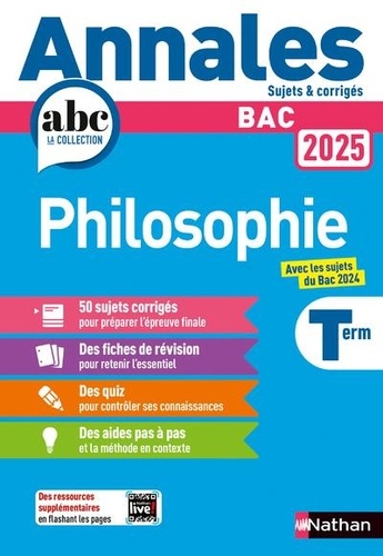 Philosophie Tle. Sujets & corrigés, Edition 2025