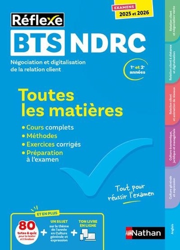 BTS NDRC 1re et 2e années. Toutes les matières, Edition 2025-2026
