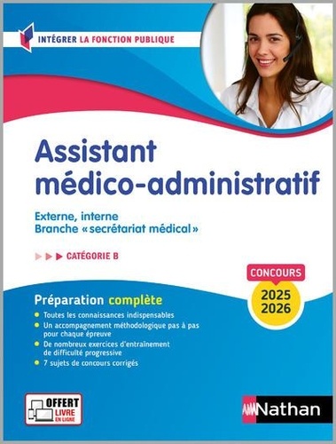 Assistant médico-administratif Catégorie B. Edition 2025-2026