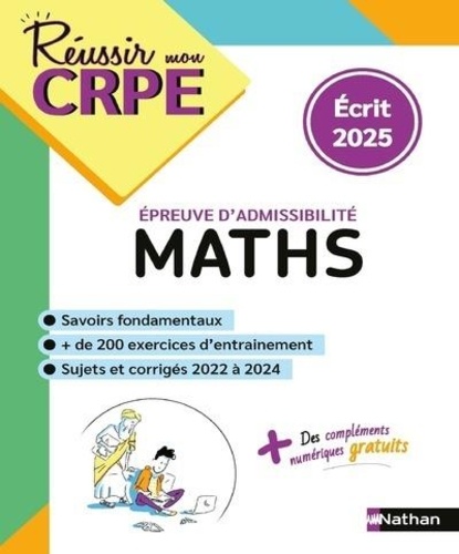 Maths. Epreuve d'admissibilité écrit, Edition 2025