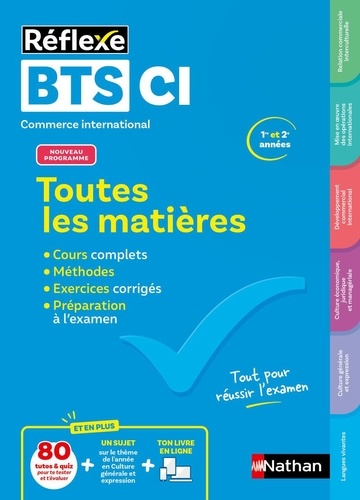 Toutes les matières BTS CI Commerce International, 1re et 2e années