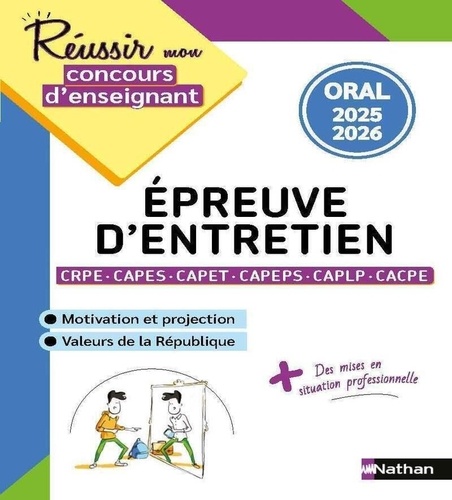 Epreuve d'entretien CRPE-CAPES-CAPET-CAPEPS-CAPLP-CACPE Oral. Edition 2025-2026