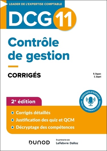 Contrôle de gestion DCG 11. Corrigés, 2e édition