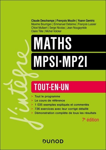Maths MPSI-MP2I. 7e édition