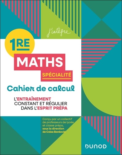 Maths spécialité 1re. Cahier de calcul