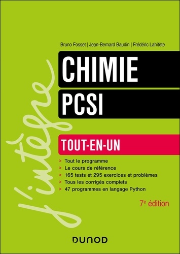 Chimie tout-en-un PCSI. 7e édition