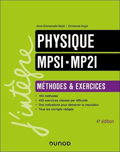 Physique MPSI-MP2I. Méthodes et Exercices, 4e édition