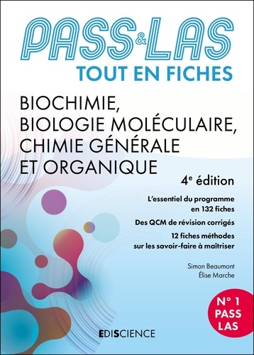 Biochimie, Biologie moléculaire, Chimie générale et organique. PASS & LAS Tout-en-fiches, 4e édition