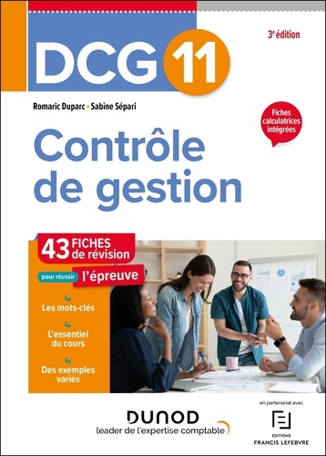 Contrôle de gestion DCG 11. Fiche de révision, 3e édition