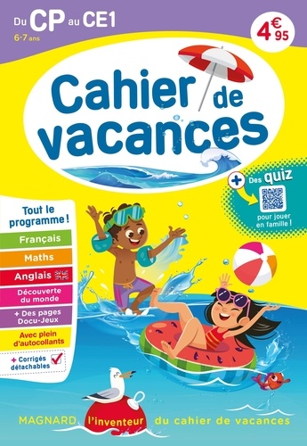 Cahier de vacances du CP au CE1. Edition 2023
