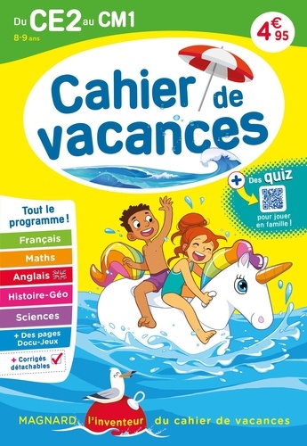 Cahier de vacances du CE2 au CM1. Edition 2023
