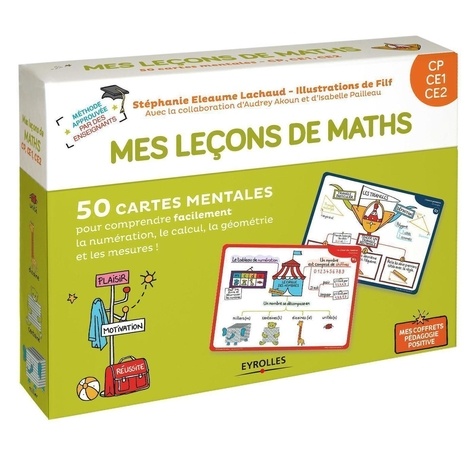 Mes leçons de math CP CE1 CE2. Avec 40 cartes leçons, 10 cartes jeux, 1 livret explicatif