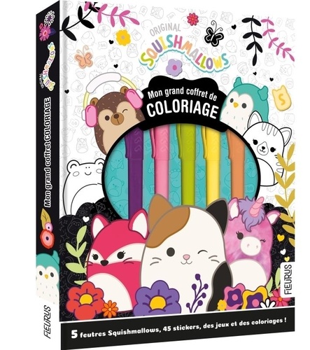 Original Squishmallows. Avec 5 feutres Squishmallows, 45 stickers, des jeux et des coloriages !