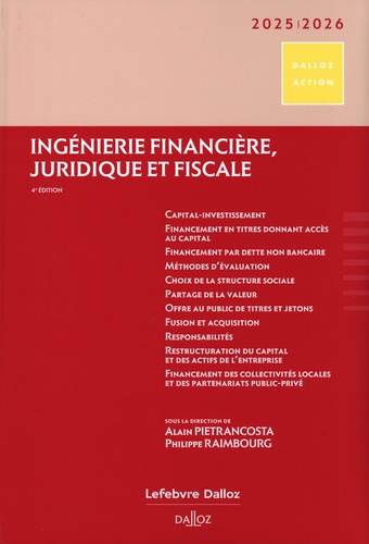 Ingénierie financière, juridique et fiscale. Edition 2025-2026