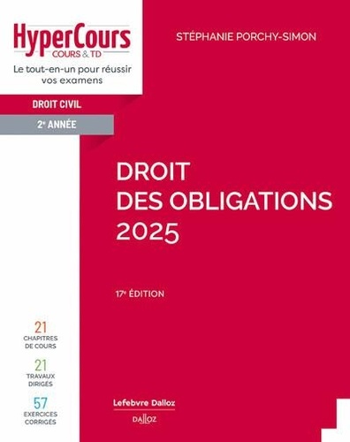 Droit des obligations. Droit civil 2e année, Edition 2025