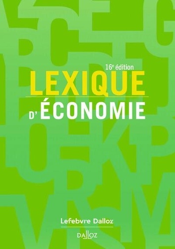 Lexique d'économie. 16e édition