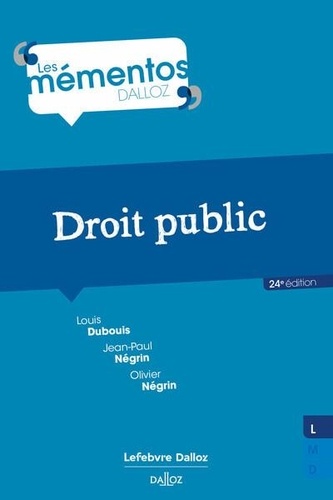 Droit public. 24e édition