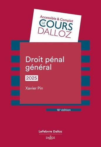 Droit pénal général. Edition 2025