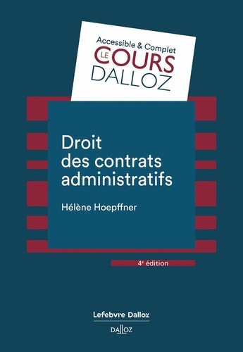 Droit des contrats administratifs. 4e édition