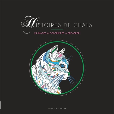 Histoires de chats. 24 images à colorier et à encadrer !