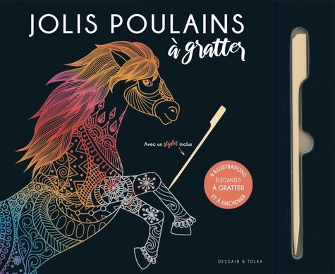 Jolis poulains. 6 illustrations tendres à gratter et à encadrer