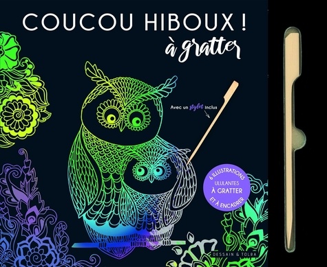 Coucou hiboux ! 6 illustrations ululantes à gratter et à encadrer