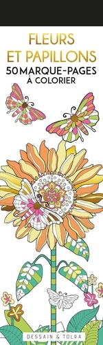 Fleurs et papillons. 50 marque-pages à colorier