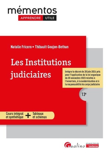 Les Institutions judiciaires. 13e édition