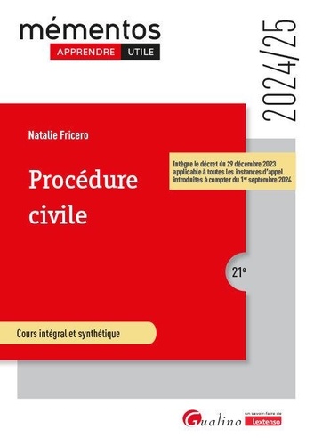 Procédure civile. Edition 2024-2025